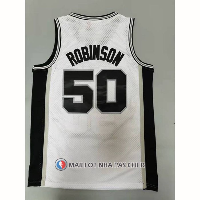 Maillot San Antonio Spurs David Robinson NO 50 Mitchell & Ness 1998-99 Blanc
